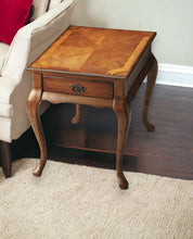 Load image into Gallery viewer, Solid And Manufactured Wood End Table With Drawer - Medium Brown
