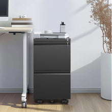 Load image into Gallery viewer, Metal Drawer Mobile File Cabinet With Lock For Home Office Organizer
