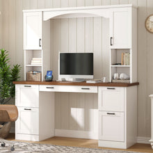 Load image into Gallery viewer, Farmhouse Computer Desk With Hutch
