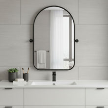 Load image into Gallery viewer, 36" Metal Arch Framed Accent Mirror - Black
