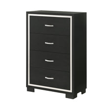 Load image into Gallery viewer, 4 Drawer Bedroom Chest With Handles Furniture - Black

