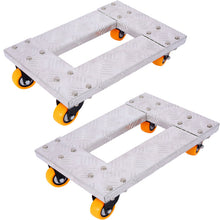 Load image into Gallery viewer, Heavy Duty Furniture Dolly Trolley Car, Aluminum Frame With 3" Tpu Professional Casters, Brake Option
