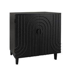 Load image into Gallery viewer, 2 Door Storage Cabinet With Adjustable Shelf - Black
