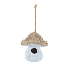 Load image into Gallery viewer, Poly Mushroom Decorative Bird House - White / Beige
