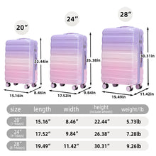 Load image into Gallery viewer, Luggage Set 20" /24" /28" With Combination Lock And Silent Wheels
