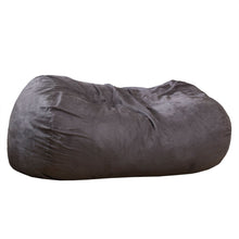 Load image into Gallery viewer, Flora - Traditional 6.5 Foot Suede Bean Bag - Charcoal
