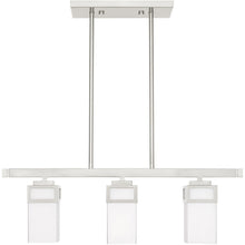 Load image into Gallery viewer, 10" Three Light Dimmable Chandelier With Shades - Nickel
