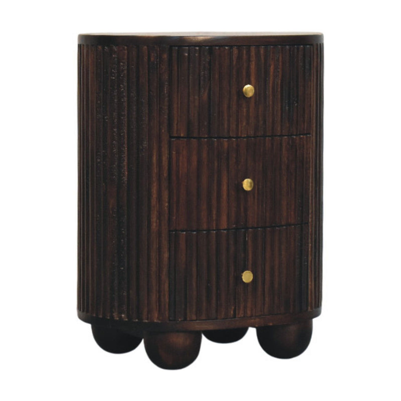 22" Wood 2 Drawer Nightstand - Brown