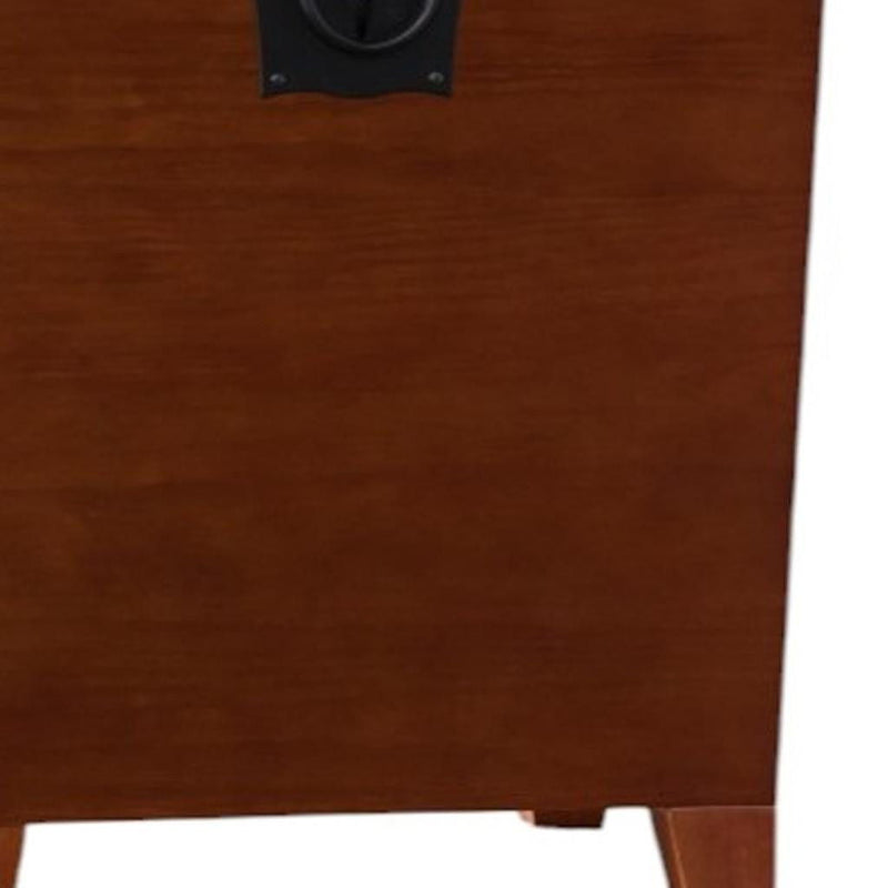 Square Solid Wood End Table - Brown