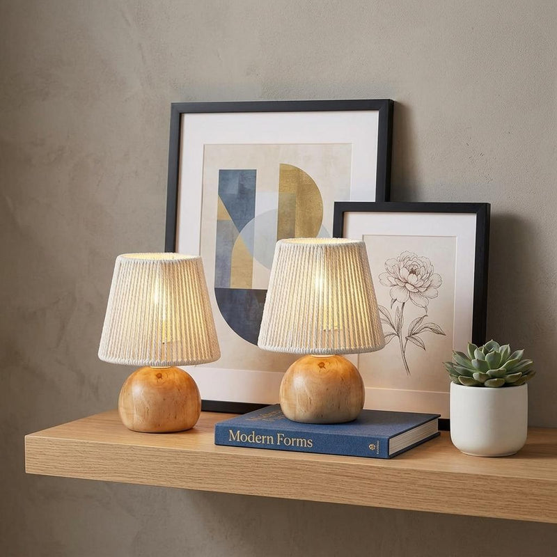 Novelty Desk Lamp With Novelty Shade - Brown