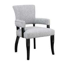 Load image into Gallery viewer, Elegant Arm Dining Chair With Brass Nail Head Detailing
