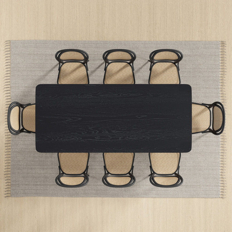 Solid Wood Rectangular Bar Table - Black