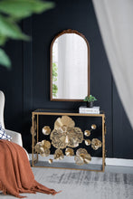 Load image into Gallery viewer, Console Table With Mirrored Glass Top, Modern Entryway Table For Living Room Foyer Entryway - Gold
