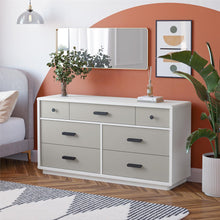 Load image into Gallery viewer, Valencia - 7 Drawer Wide Dresser - Taupe

