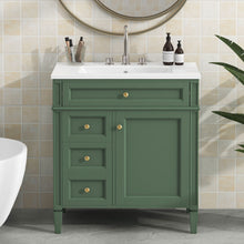 Load image into Gallery viewer, Bathroom Vanity With Top Sink, Storage Cabinet With 2 Drawers, Tip Out Drawer
