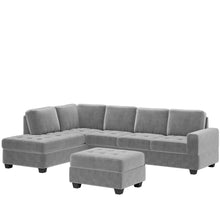 Load image into Gallery viewer, Orisfur. Modern Sectional Sofa with Reversible Chaise, L Shaped  Couch Set with Storage Ottoman and Two Cup Holders for Living Room
