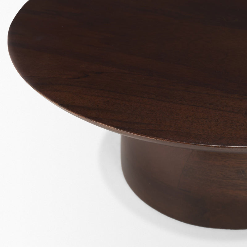 Hand Finished Round Vanity Tray (731280) - Brown