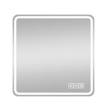 Load image into Gallery viewer, Square Lighted Frameless Bathroom Vanity Mirror - Silver
