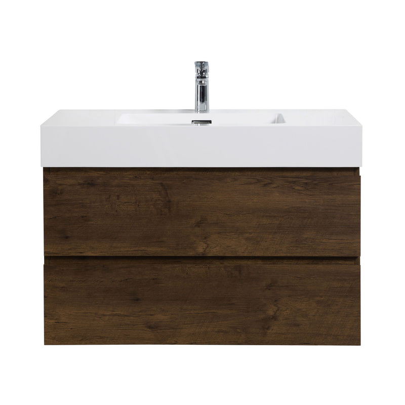 Alice - Bathroom Vanity Wall Mounted With Sink, Large Storage