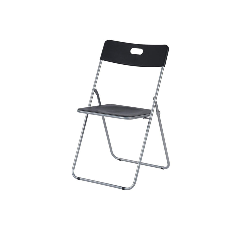 Open Back Dining Side Chairs (Set of 4) - Black / Silver