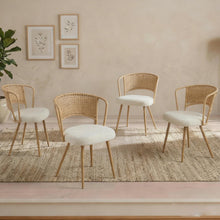 Load image into Gallery viewer, Farmhouse Style Wicker Dining Chair

