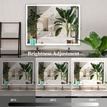 Load image into Gallery viewer, LED Bathroom Vanity Mirror Wall Mounted Adjustable / Warm / Natural Lights Anti-Fog Touch Switch With Memory Modern Smart Large Bathroom Mirrors
