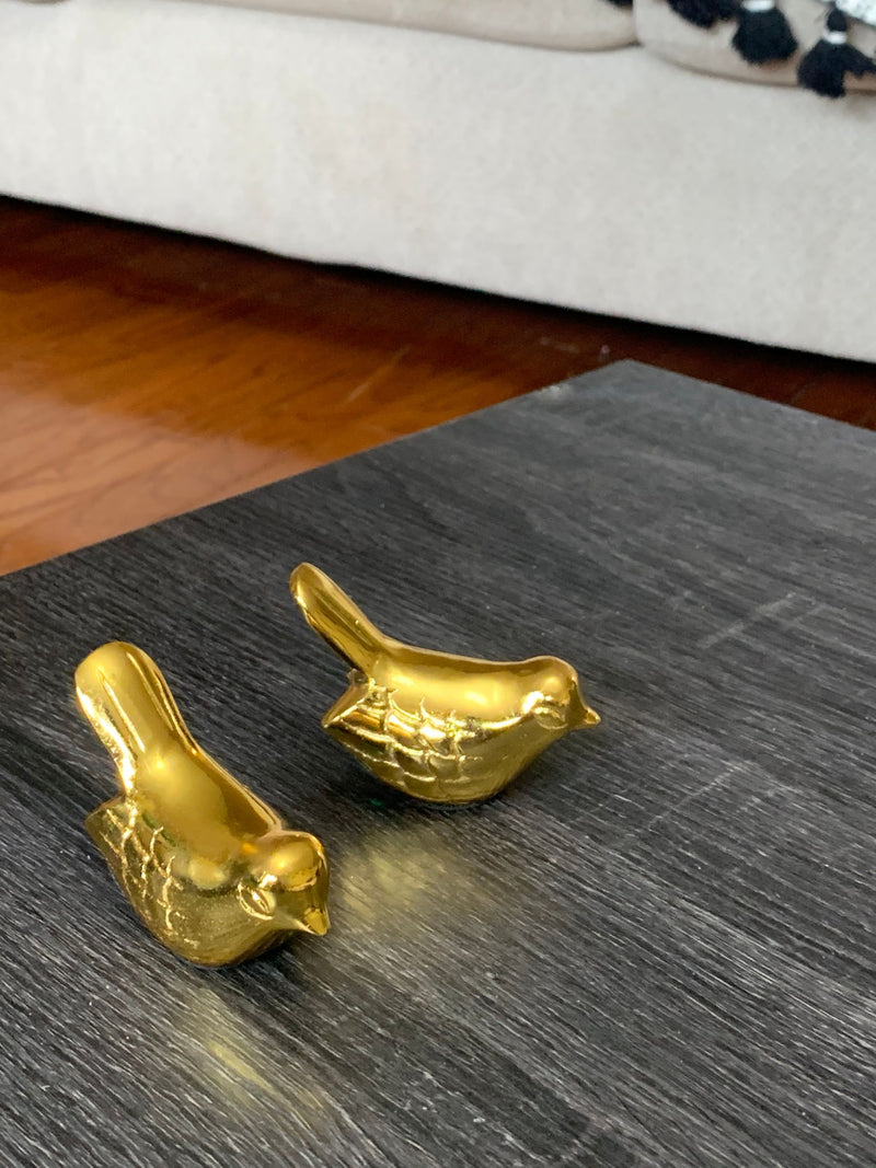 Bird Tabletop Sculpture (Set of 2) (482402) - Gold