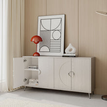 Load image into Gallery viewer, Modern Lacquered 4 Door Wooden Cabinet Sideboard Buffet Server Cabinet Storage Cabinet, For Living Room, Entryway, Hallway, Office, Kitchen And Dining Room
