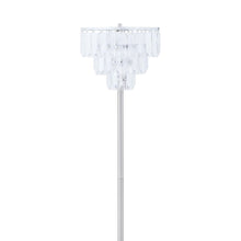 Load image into Gallery viewer, Base Floor Lamp With Crystal Shade - Silver
