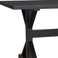 Load image into Gallery viewer, 48" Solid Wood Trestle Base Dining Table - Black
