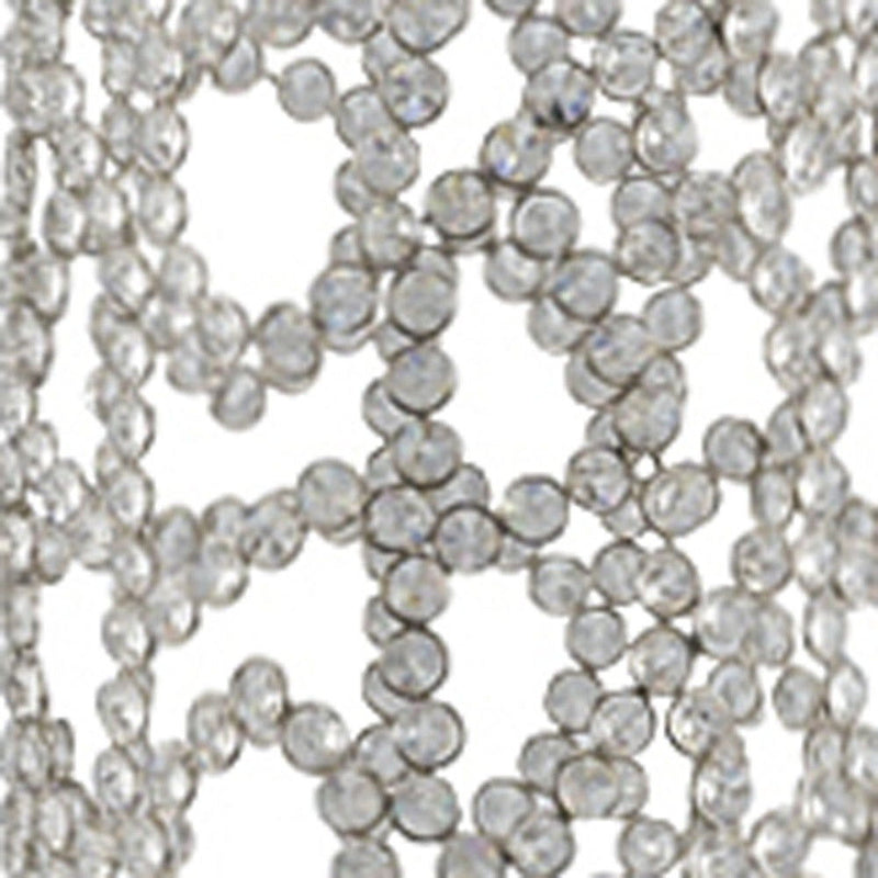 Oval Floor Vase With Faux Crystals (480046) - Silver