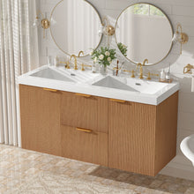 Load image into Gallery viewer, Modern Wall Mounted Bathroom Vanity, Soft Close Doors
