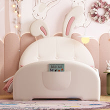Load image into Gallery viewer, Upholstered Rabbit-Shape Princess Bed With Headboard And Footboard
