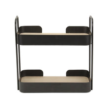 Load image into Gallery viewer, Two Tier Etagere Bookcase - Brown
