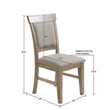 Load image into Gallery viewer, Dining Side Chair With Cushioned Seats And Backs (Set of 2) - Cream / Gray
