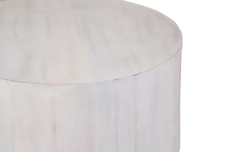 Round Drum Coffee Table (745557) - White