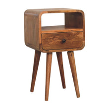 Load image into Gallery viewer, 22" Modern Solid Wood Square One Drawer Nightstand - Oak
