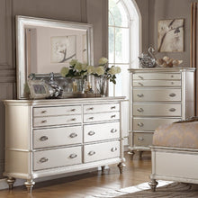 Load image into Gallery viewer, Bedroom Dresser Only, Storage Drawers Furniture - Silver / Silver / Gray
