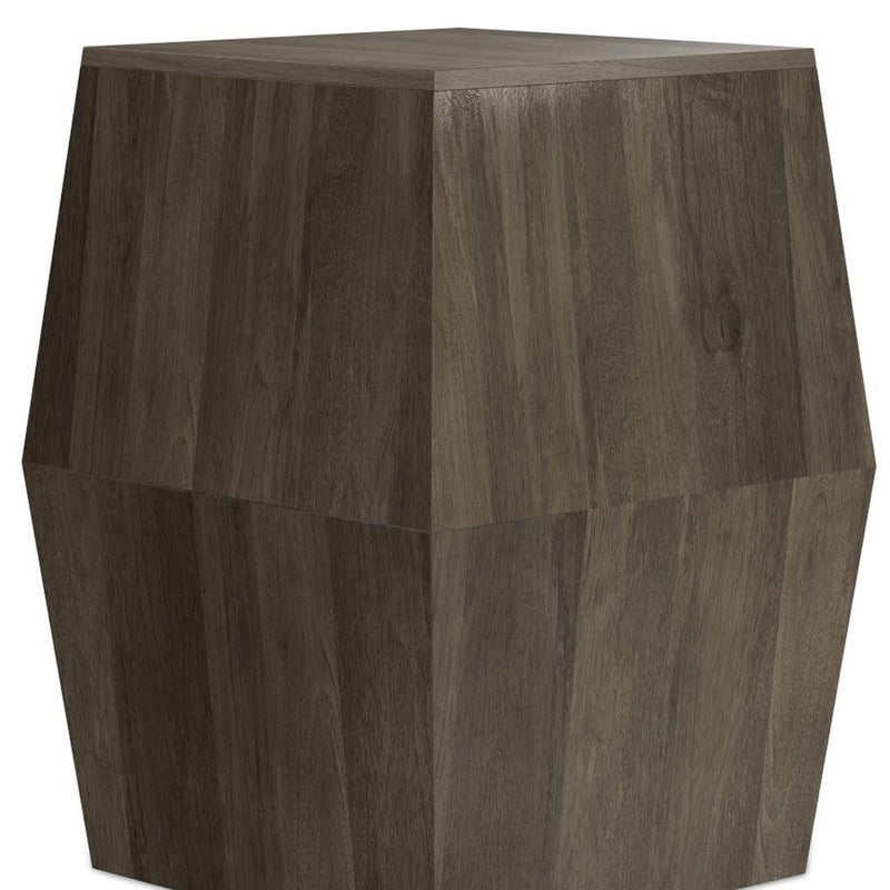 Solid Wood End Table - Gray