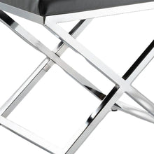 Load image into Gallery viewer, 21" Contemporary Faux Leather Vanity Chair - Gray
