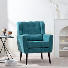 Load image into Gallery viewer, Modern Accent Chair Upholstered Foam Filled Living Room Chairs Comfy Reading Chair Mid-Century Modern Chair With Fabric Lounge Arm Chairs Armchair For Living Room Bedroom
