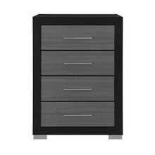 Load image into Gallery viewer, 31" Wood Four Drawer Dresser - Black And Gray
