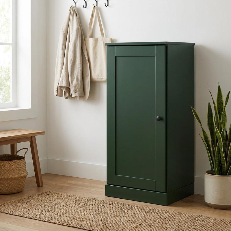 Ten Pair Solid Woodshoe Storage Cabinet (752118) - Green