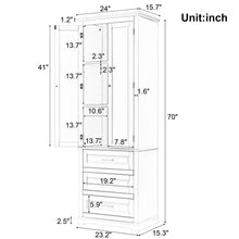 Load image into Gallery viewer, Tall Storage Cabinet With 3 Drawers For Bathroom
