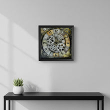 Load image into Gallery viewer, Silent Skeleton Exposed Gear Square Wall Clock - Black / Gold / Silver
