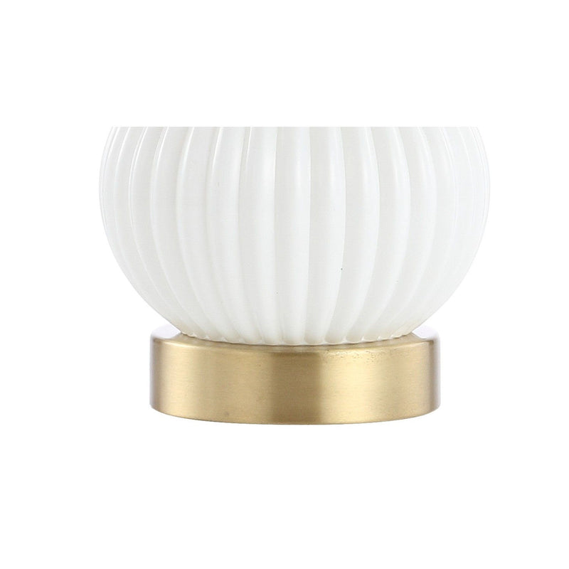 Globe Globe Lamp With Drum Shade - White