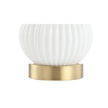 Load image into Gallery viewer, Globe Globe Lamp With Drum Shade - White
