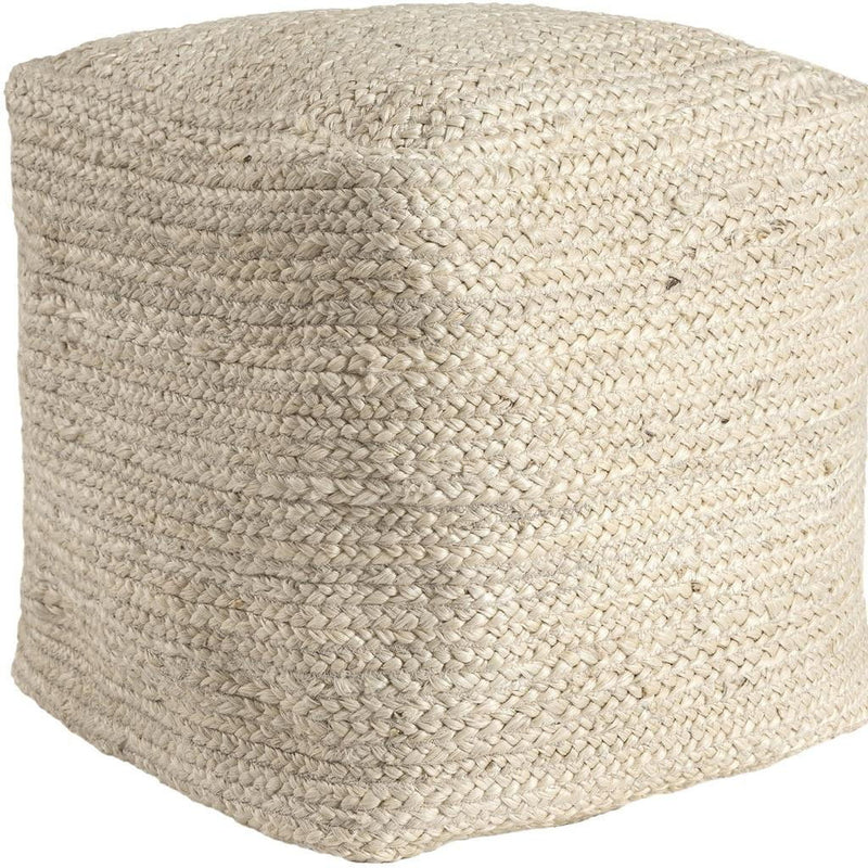 Jute Pouf Ottoman - Natural