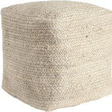 Load image into Gallery viewer, Jute Pouf Ottoman - Natural
