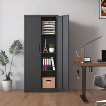 Load image into Gallery viewer, Heavy Metal Garage Storage Cabinet With Locking Doors, Steel, Adjustable Shelves
